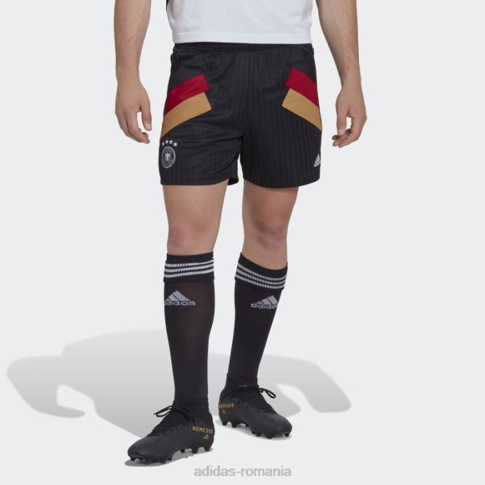 Adidas pantaloni scurți negru cu iconiță germania adidas bărbați alb negru 2JBN7311