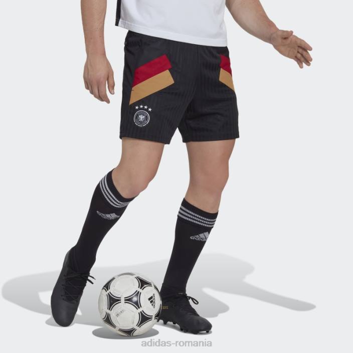 Adidas pantaloni scurți negru cu iconiță germania adidas bărbați alb negru 2JBN7311