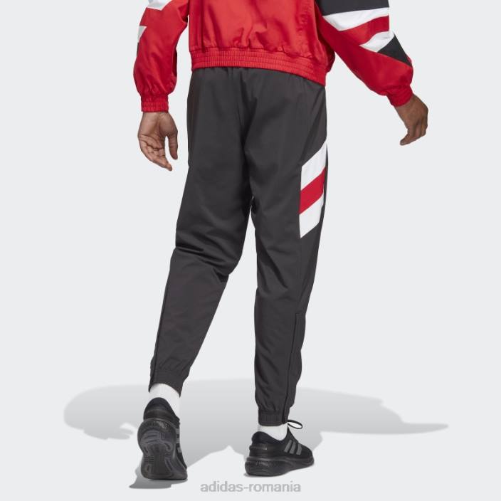 Adidas pantaloni tesuti icon manchester united negri bărbați negru 2JBN6097