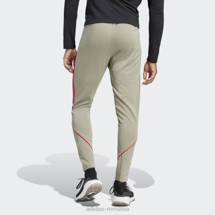 Adidas pantaloni tiro pebble argintiu bărbați pietriș argintiu/stacojiu 2JBN5465