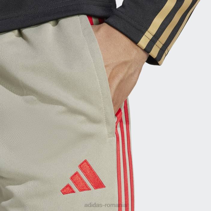 Adidas pantaloni tiro pebble argintiu bărbați pietriș argintiu/stacojiu 2JBN5465