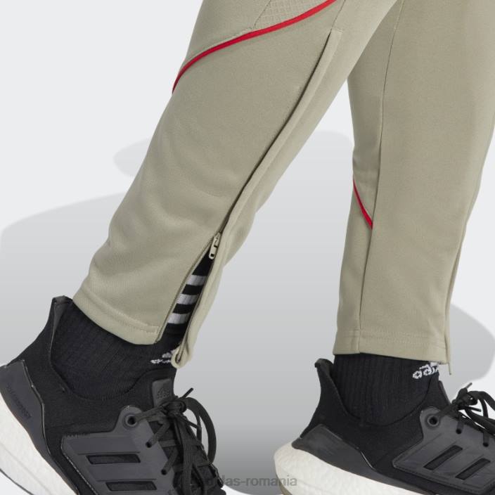 Adidas pantaloni tiro pebble argintiu bărbați pietriș argintiu/stacojiu 2JBN5465