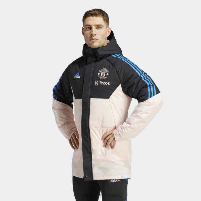 Adidas parka neagră manchester united condivo 22 stadium bărbați negru/roz glacial 2JBN14033