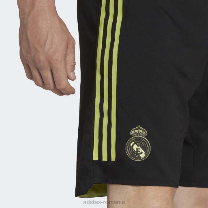 Adidas real madrid 22/23 treilea pantaloni scurți autentici negri bărbați negru/var 2JBN14395