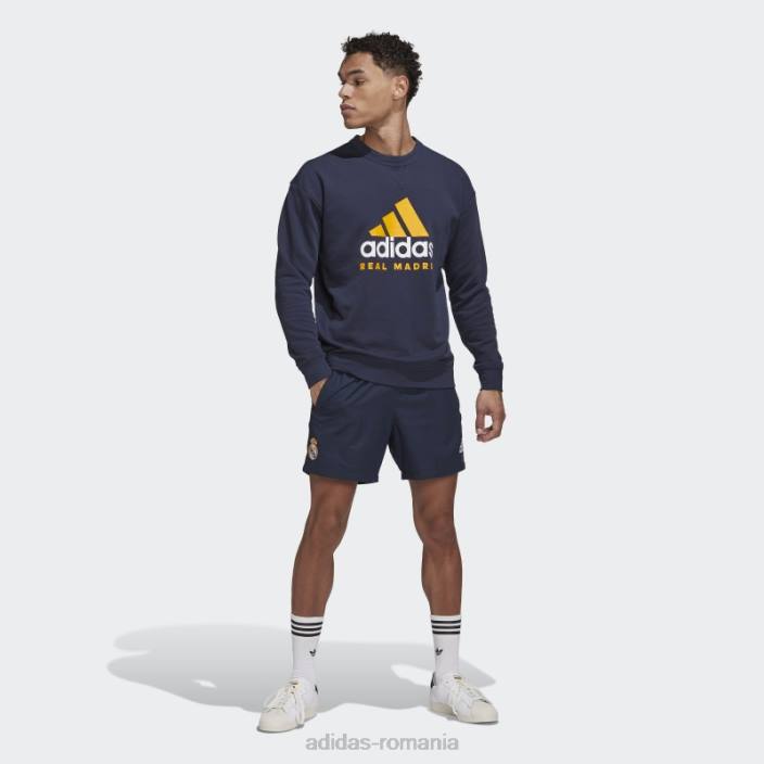 Adidas real madrid dna crew hanorac noapte bleumarin bărbați marina de noapte 2JBN14192