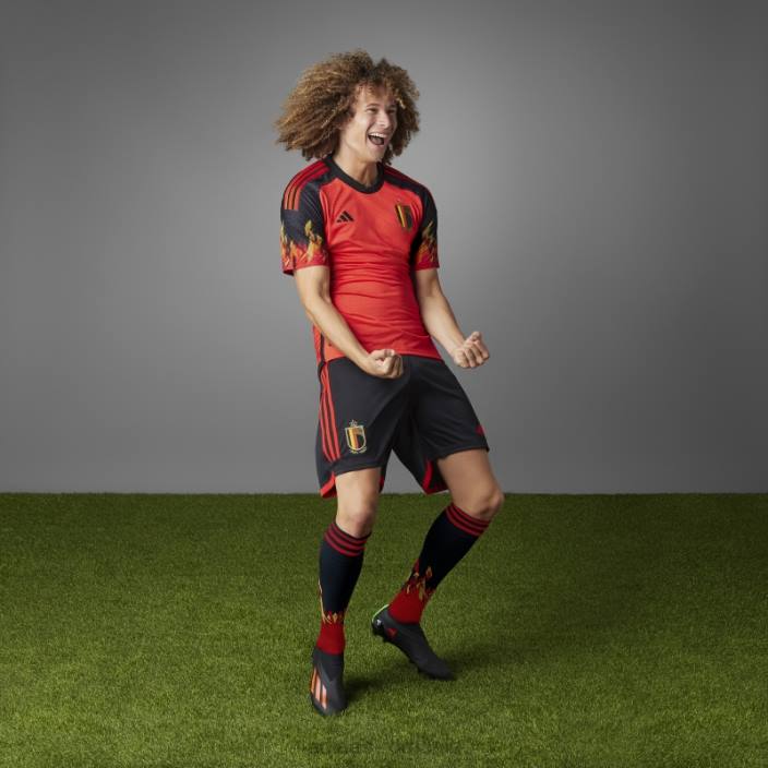 Adidas red belgia 22 home tricou autentic adidas bărbați roșu/negru 2JBN7299