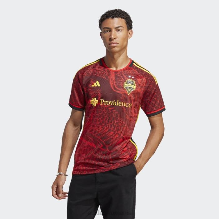 Adidas red seattle sounders fc 23/24 deplasare tricou autentic adidas bărbați roșu/negru 2JBN13173