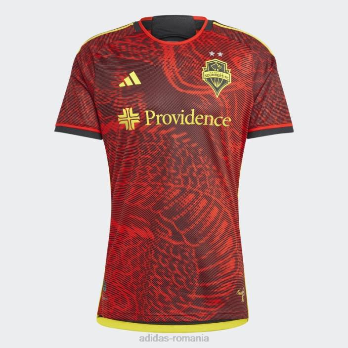 Adidas red seattle sounders fc 23/24 deplasare tricou autentic adidas bărbați roșu/negru 2JBN13173