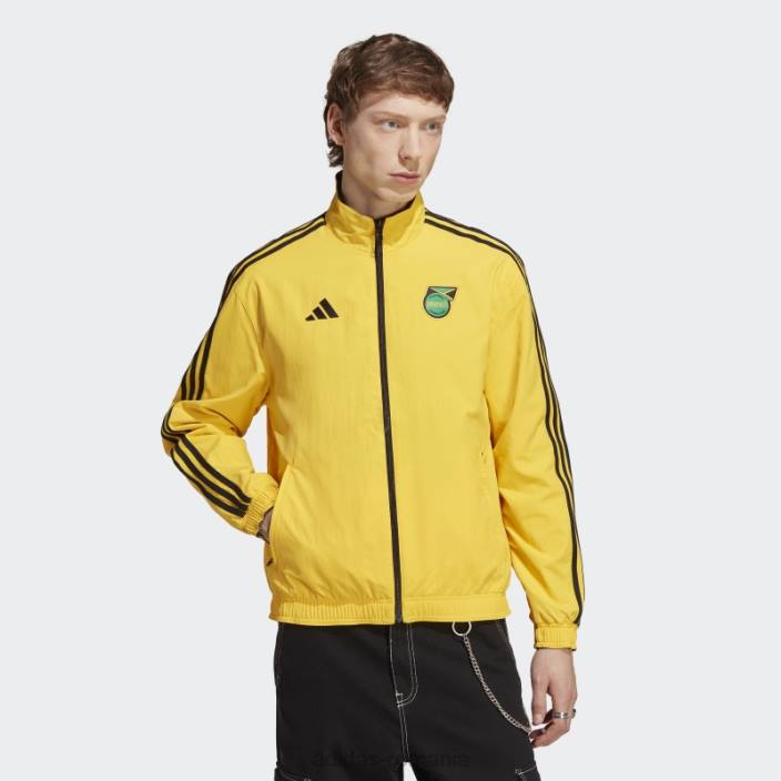 Adidas sacou reversibil jamaica anthem adidas auriu bărbați auriu/negru 2JBN6474