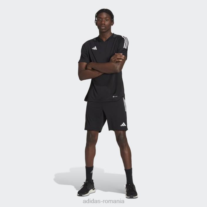 Adidas tiro 23 pro heat.rdy pantaloni scurți negri bărbați alb negru 2JBN13784