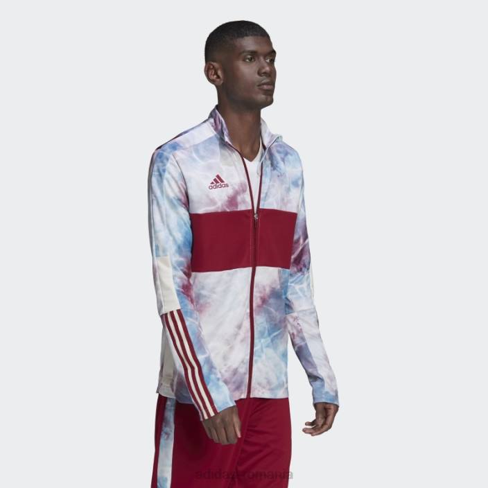 Adidas tiro track top burgundy bărbați burgundy/app sky rush/alb 2JBN15295