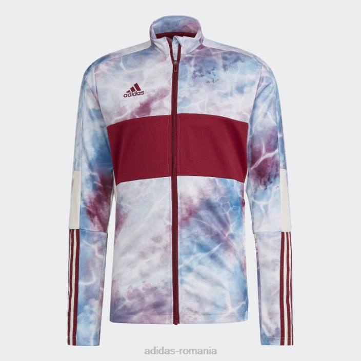 Adidas tiro track top burgundy bărbați burgundy/app sky rush/alb 2JBN15295