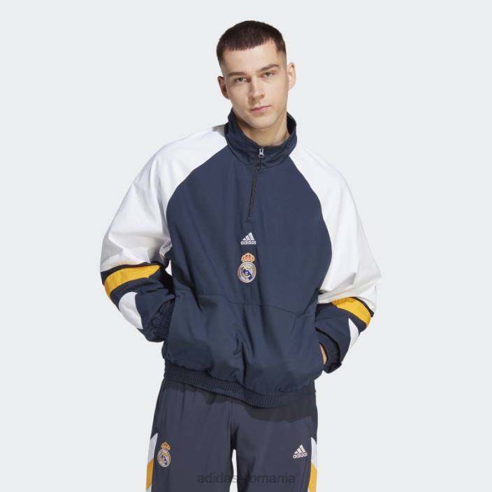 Adidas top cu iconiță bleumarin real madrid bărbați marina de noapte 2JBN6023