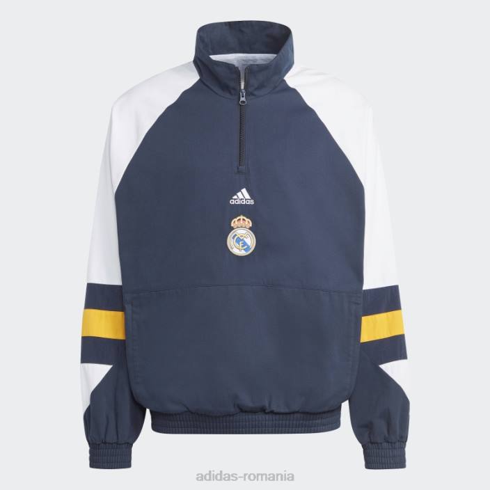 Adidas top cu iconiță bleumarin real madrid bărbați marina de noapte 2JBN6023
