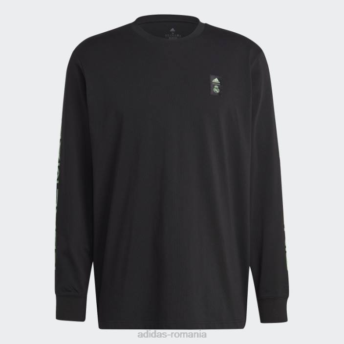 Adidas top cu mânecă lungă real madrid tiro 21 lifestyler negru bărbați negru 2JBN14341