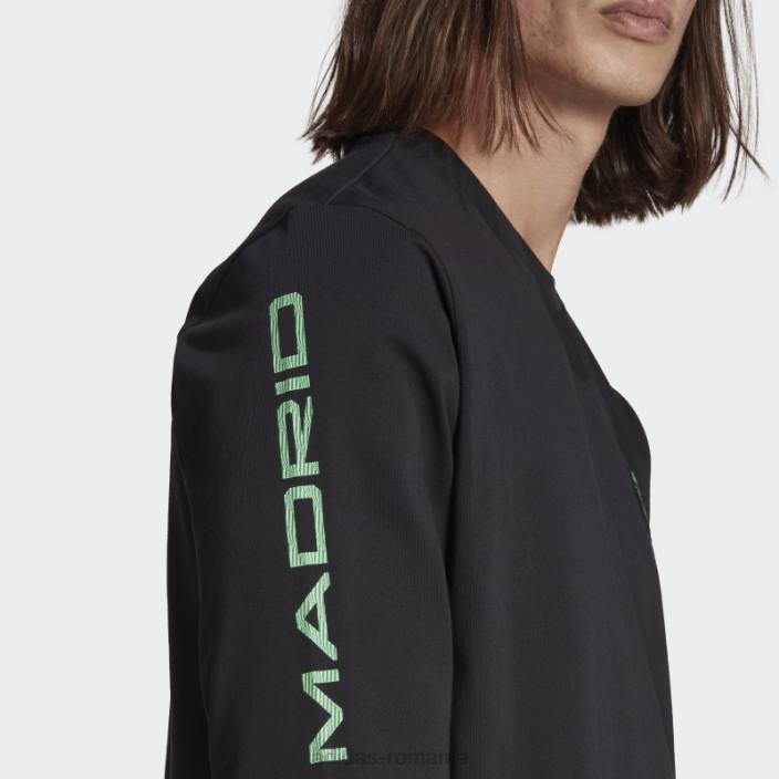 Adidas top cu mânecă lungă real madrid tiro 21 lifestyler negru bărbați negru 2JBN14341