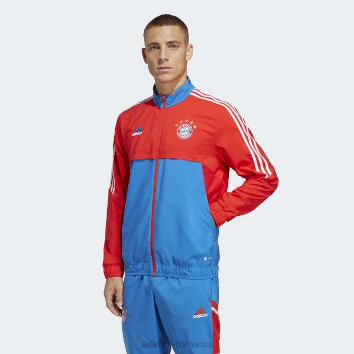 Adidas top de prezentare fc bayern condivo 22 roșu bărbați roșu/regal 2JBN15214