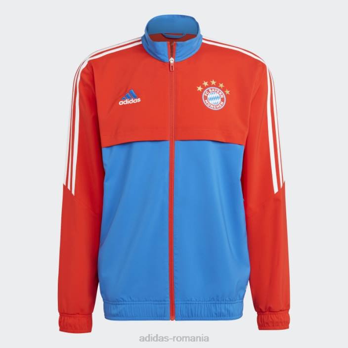 Adidas top de prezentare fc bayern condivo 22 roșu bărbați roșu/regal 2JBN15214