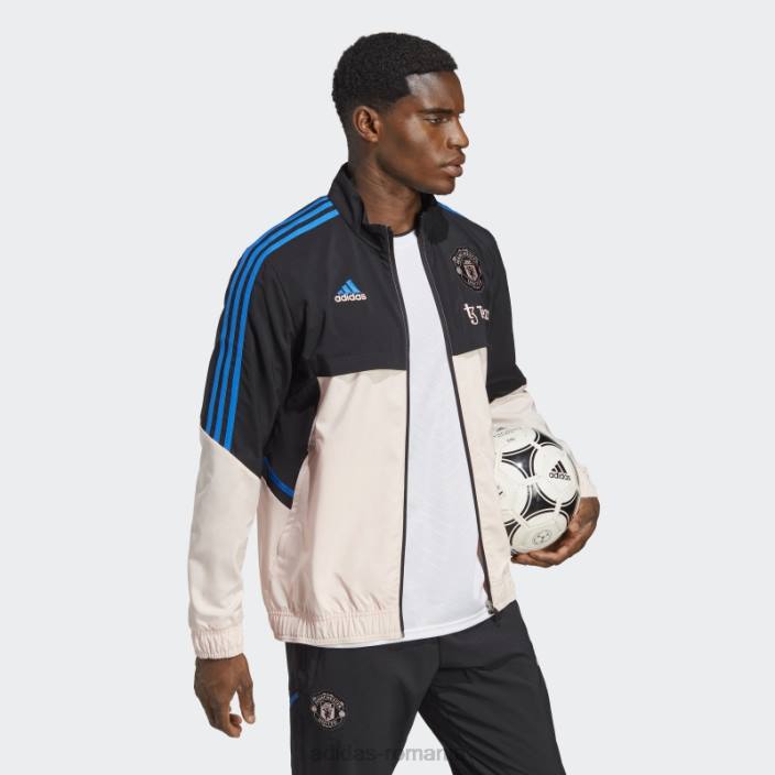 Adidas top negru manchester united condivo 22 de prezentare bărbați negru/roz glacial 2JBN13438