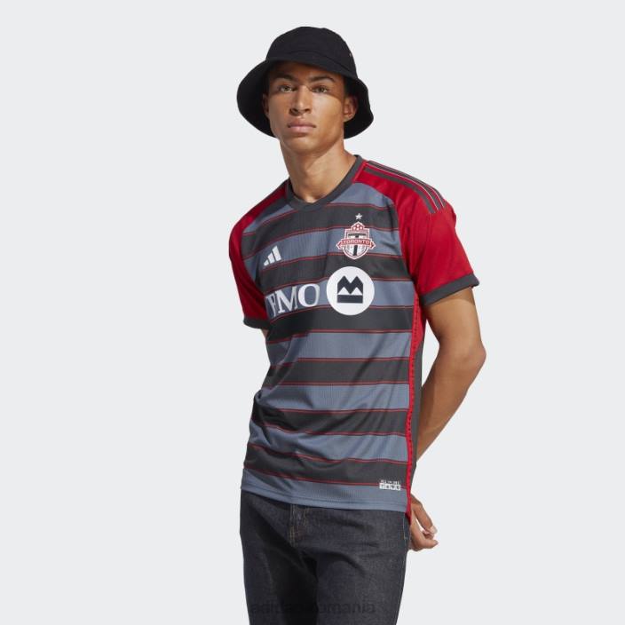 Adidas toronto fc 23/24 home tricou autentic gri solid adidas bărbați gri/rosu solid 2JBN6312