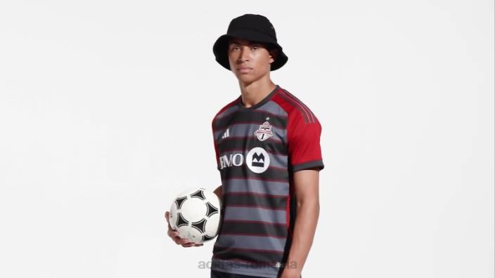 Adidas toronto fc 23/24 home tricou autentic gri solid adidas bărbați gri/rosu solid 2JBN6312