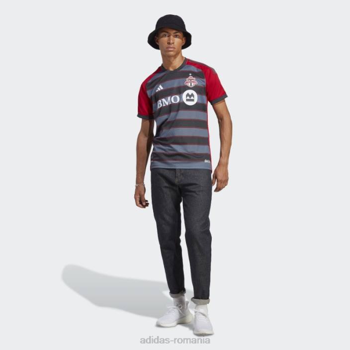 Adidas toronto fc 23/24 home tricou autentic gri solid adidas bărbați gri/rosu solid 2JBN6312