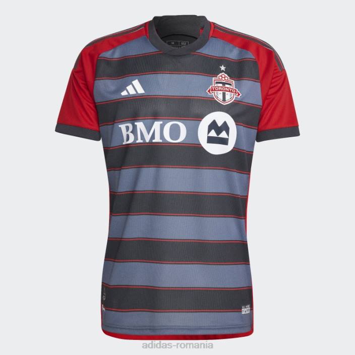 Adidas toronto fc 23/24 home tricou autentic gri solid adidas bărbați gri/rosu solid 2JBN6312