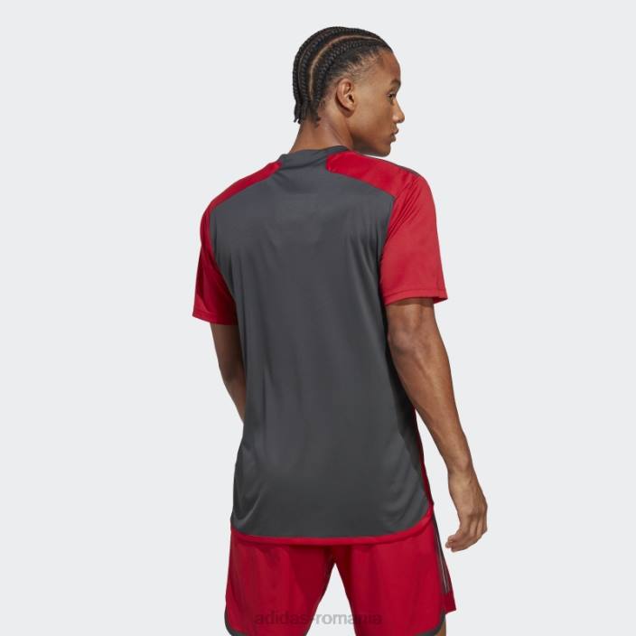 Adidas tricou acasă toronto fc 23/24, gri solid bărbați gri/rosu solid 2JBN6149