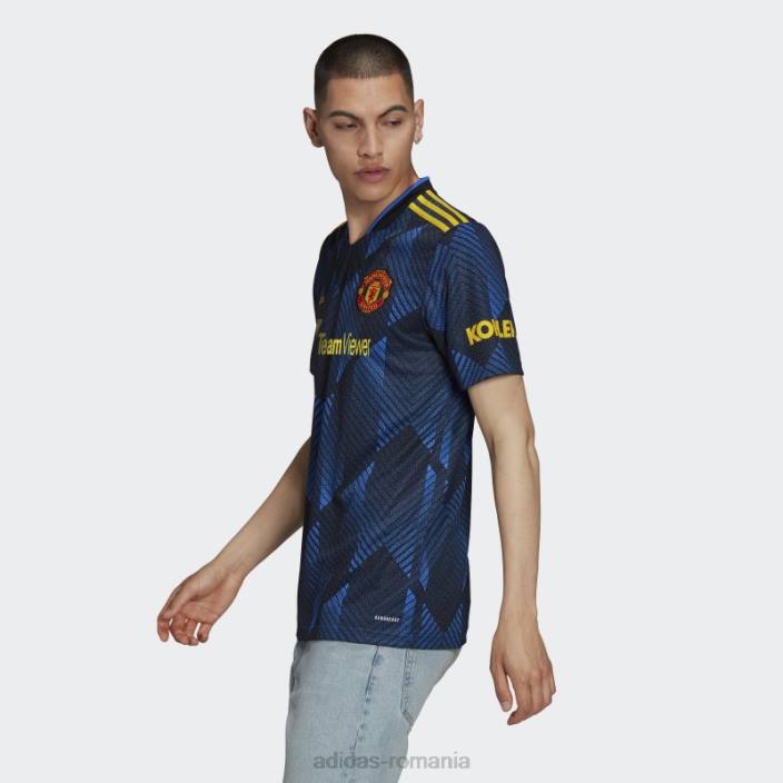 Adidas tricou al treilea, albastru strălucitor, Manchester United 21/22 bărbați strălucește albastru 2JBN14567