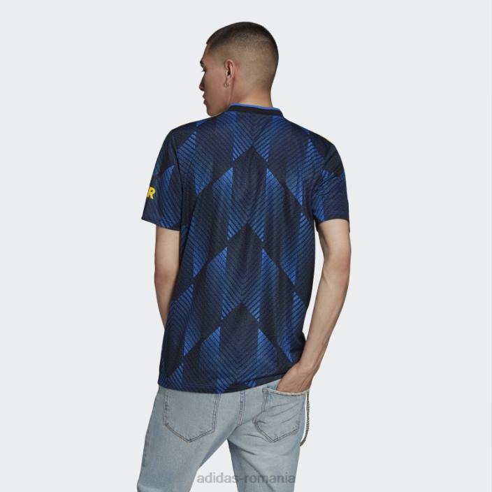 Adidas tricou al treilea, albastru strălucitor, Manchester United 21/22 bărbați strălucește albastru 2JBN14567