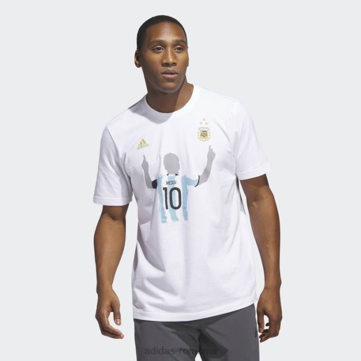 Adidas tricou alb al câștigătorilor din Argentina 2022 bărbați alb/soccr-arq-sau 2JBN5374