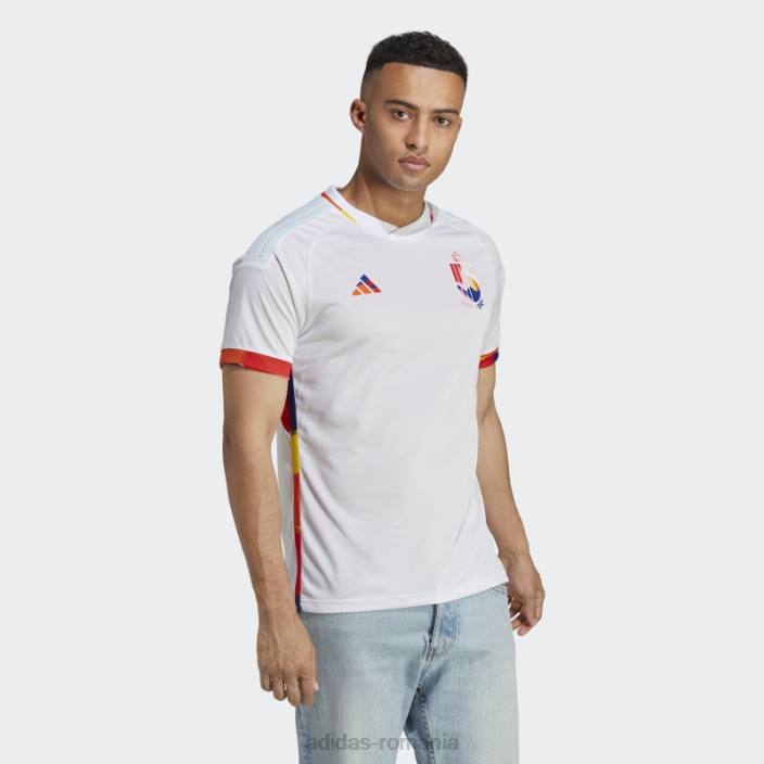 Adidas tricou alb belgia 22 deplasare bărbați alb 2JBN4936