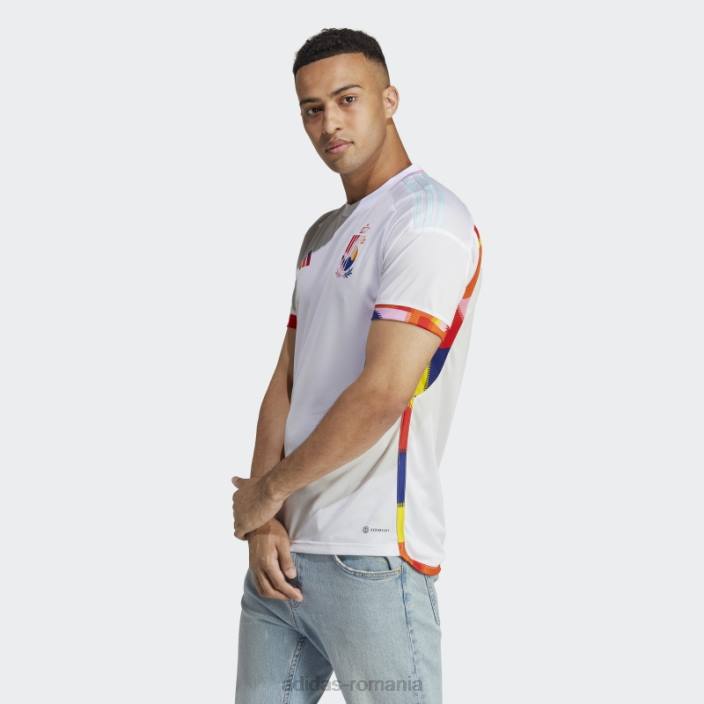 Adidas tricou alb belgia 22 deplasare bărbați alb 2JBN4936