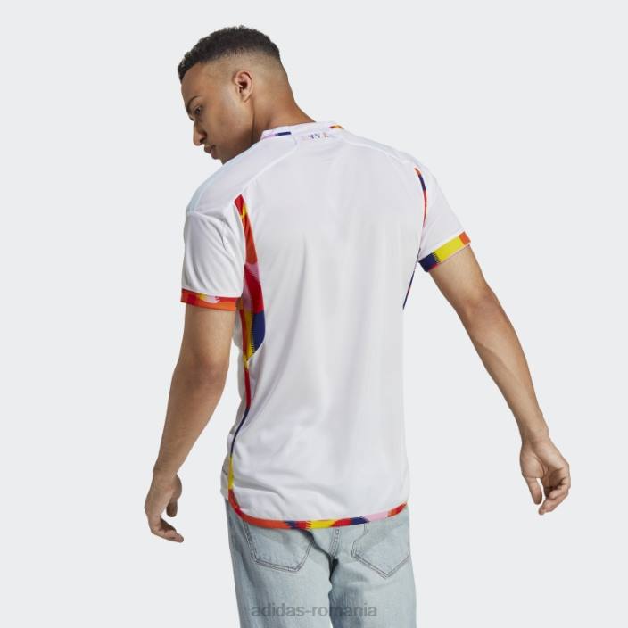Adidas tricou alb belgia 22 deplasare bărbați alb 2JBN4936