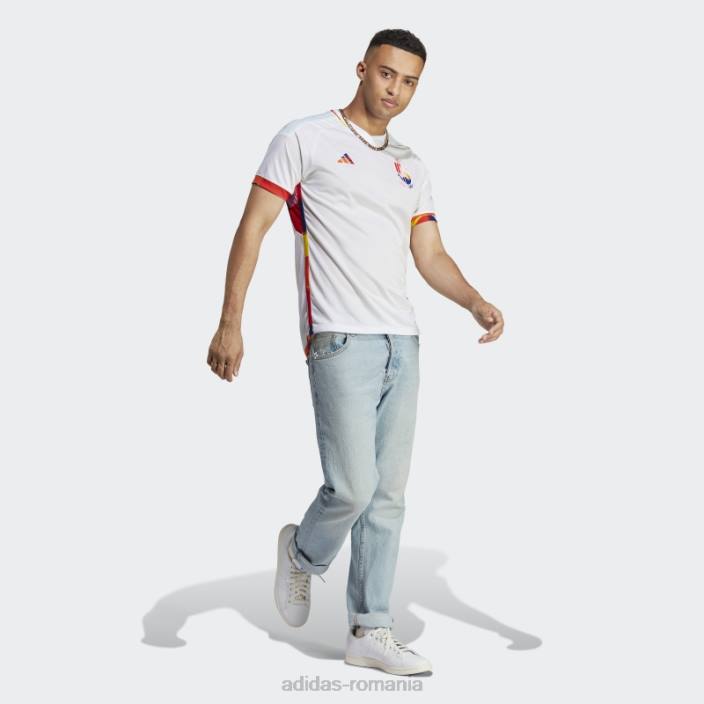 Adidas tricou alb belgia 22 deplasare bărbați alb 2JBN4936