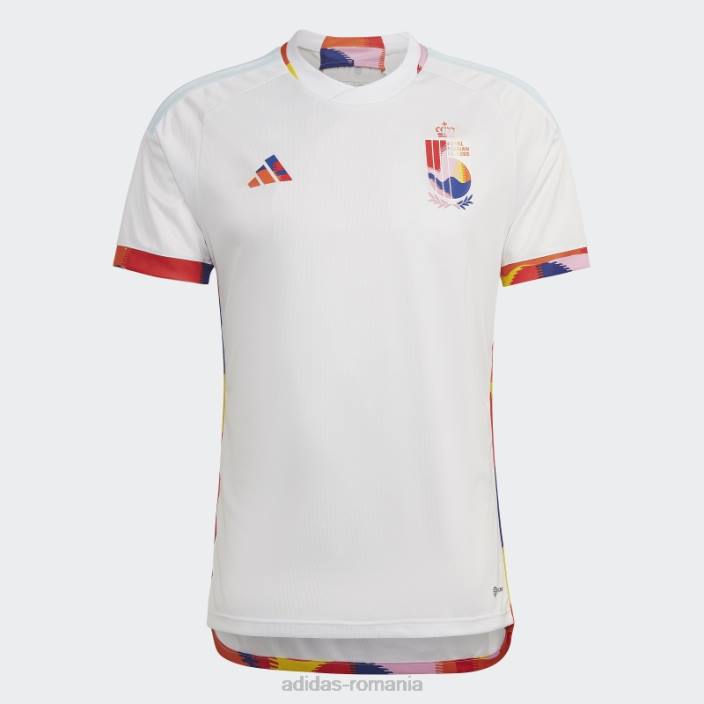 Adidas tricou alb belgia 22 deplasare bărbați alb 2JBN4936