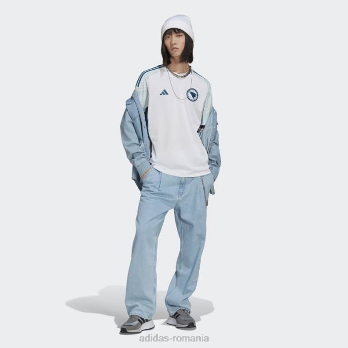 Adidas tricou alb bosnia 22 deplasare bărbați alb 2JBN14128