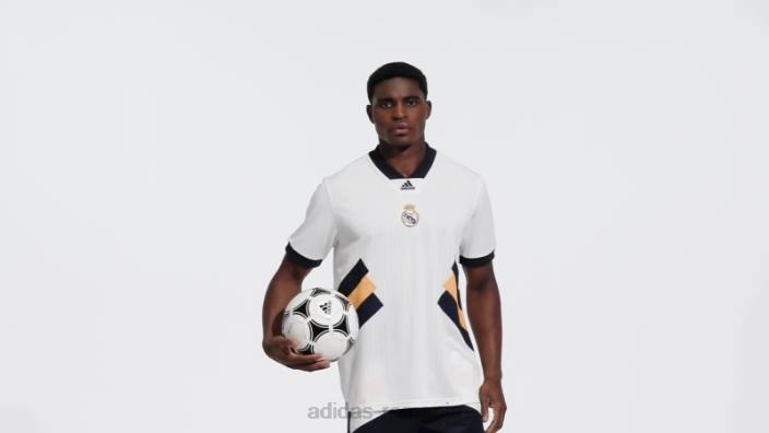 Adidas tricou alb cu icoana real madrid bărbați alb 2JBN6004