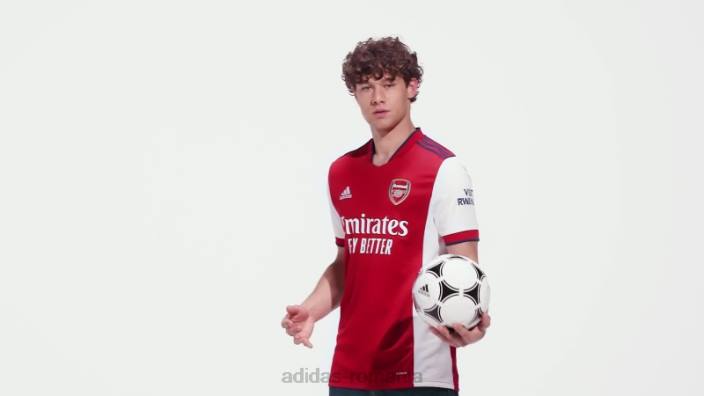 Adidas tricou alb de acasă arsenal 21/22 adidas bărbați alb/stacojiu 2JBN14565