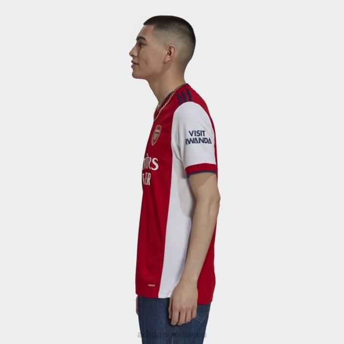 Adidas tricou alb de acasă arsenal 21/22 adidas bărbați alb/stacojiu 2JBN14565