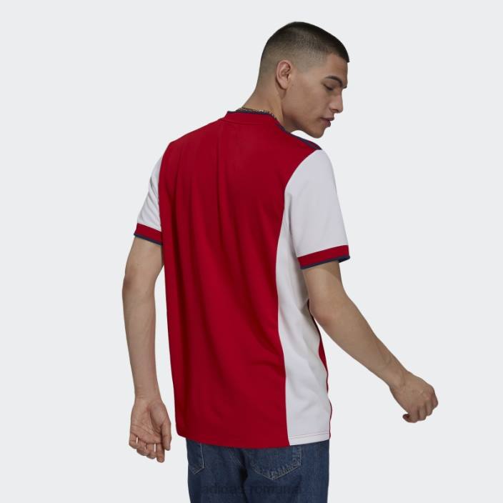 Adidas tricou alb de acasă arsenal 21/22 adidas bărbați alb/stacojiu 2JBN14565