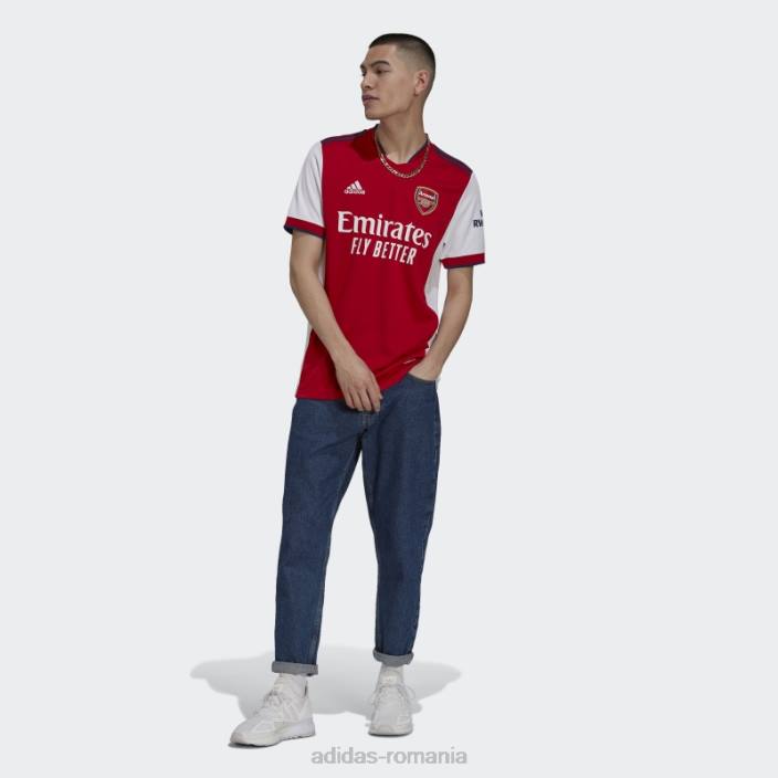 Adidas tricou alb de acasă arsenal 21/22 adidas bărbați alb/stacojiu 2JBN14565