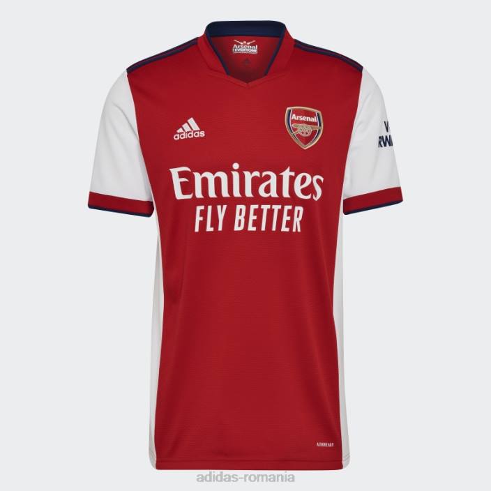 Adidas tricou alb de acasă arsenal 21/22 adidas bărbați alb/stacojiu 2JBN14565