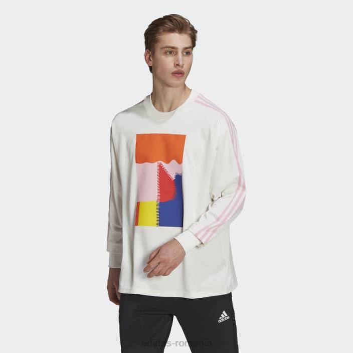 Adidas tricou alb de portar icon belgia bărbați alb/roz adevărat 2JBN7192