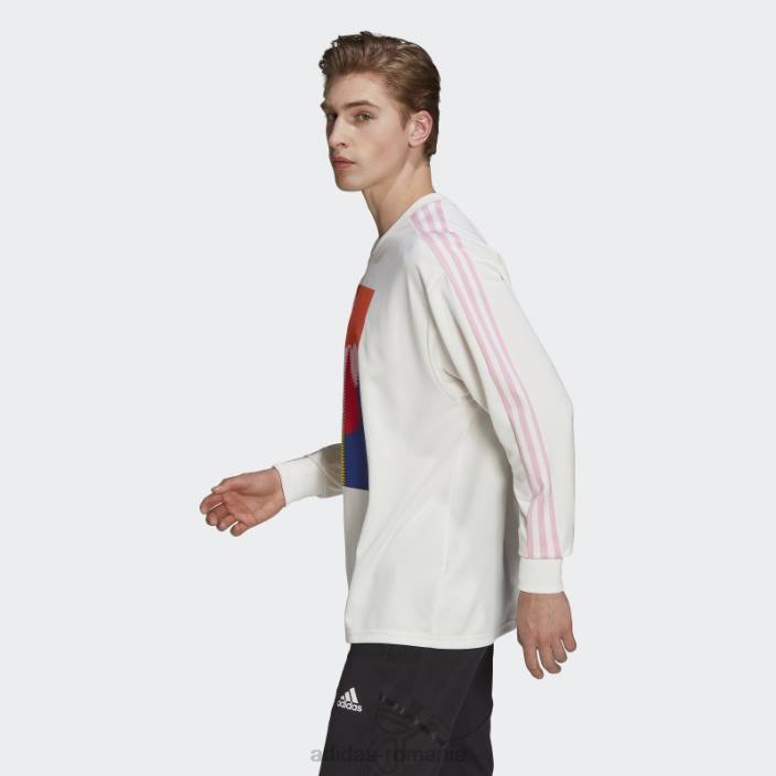 Adidas tricou alb de portar icon belgia bărbați alb/roz adevărat 2JBN7192