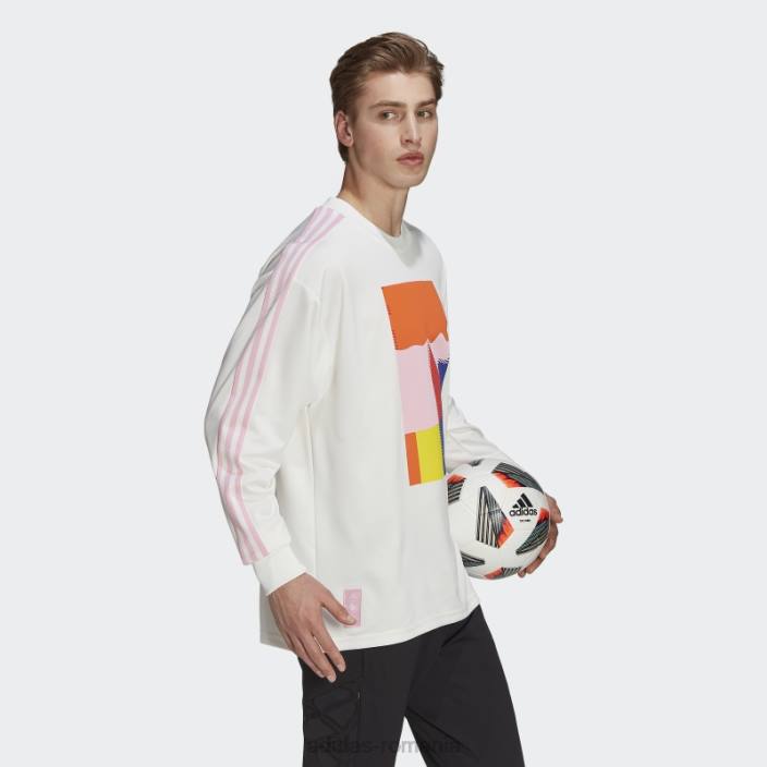 Adidas tricou alb de portar icon belgia bărbați alb/roz adevărat 2JBN7192