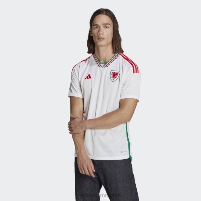 Adidas tricou alb deplasare gales 22 bărbați alb 2JBN1238