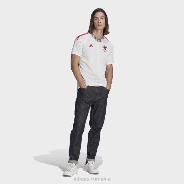 Adidas tricou alb deplasare gales 22 bărbați alb 2JBN1238