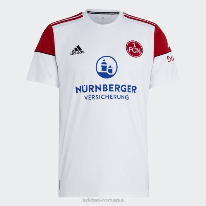 Adidas tricou alb fc Nürnberg 22/23 deplasare adidas bărbați alb roșu 2JBN14355