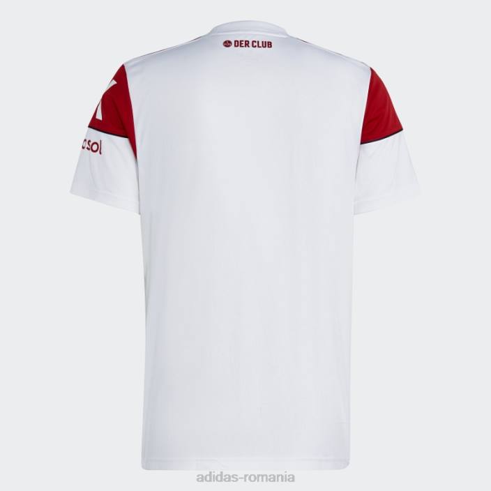 Adidas tricou alb fc Nürnberg 22/23 deplasare adidas bărbați alb roșu 2JBN14355